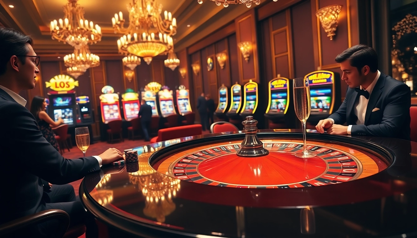 Engaged players enjoying their time at the meilleur casino en ligne france under elegant lighting.