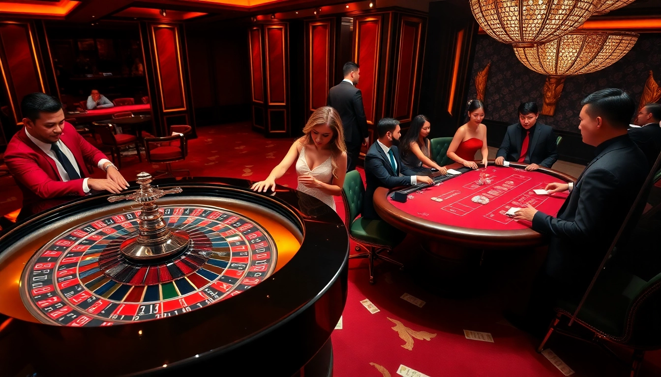 Engage with bạch thủ lô kép strategies at an upscale casino game table featuring intense gameplay.