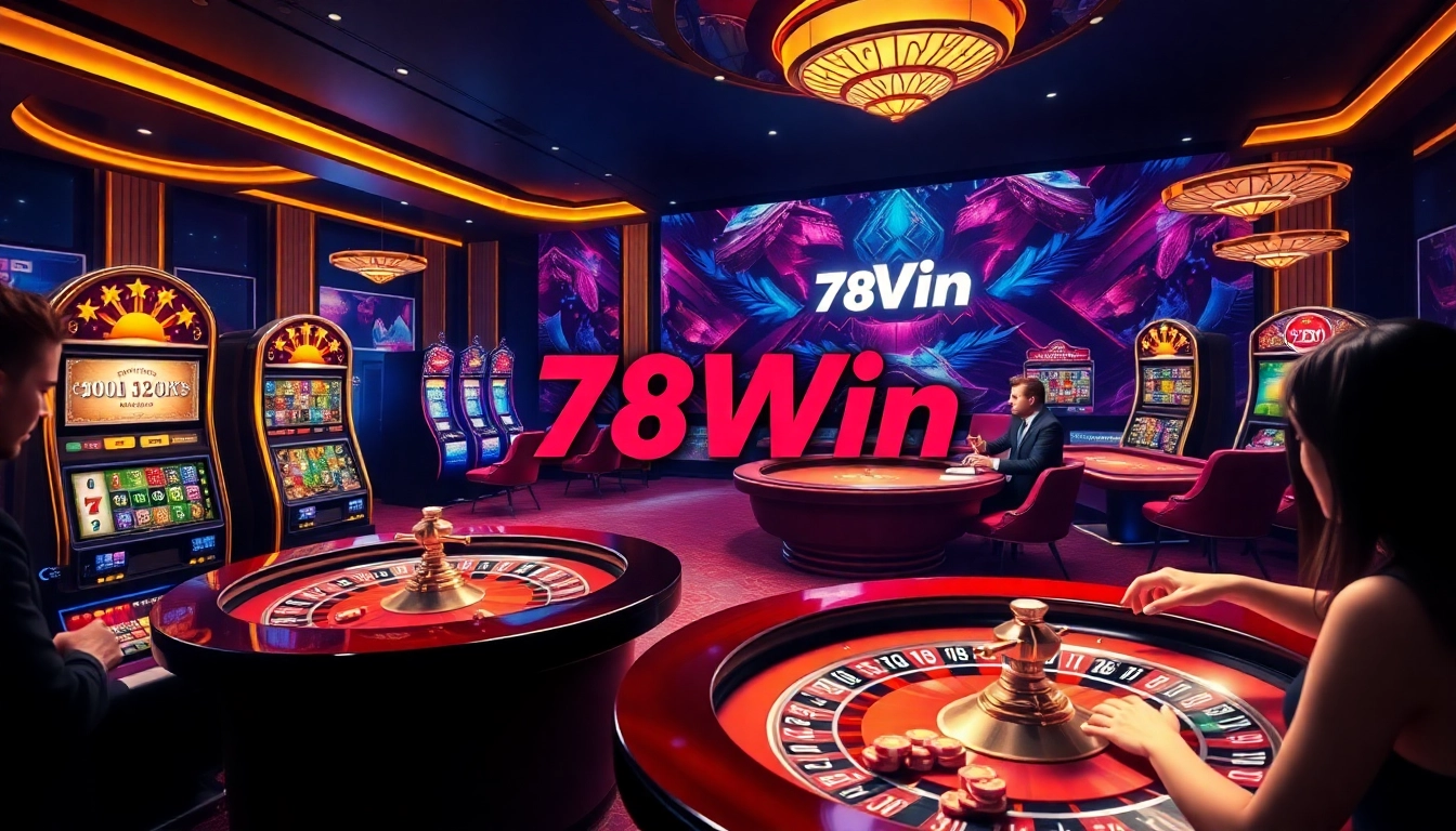 Experience the excitement of 78Win online casino with vibrant gaming tables and engaging gameplay.