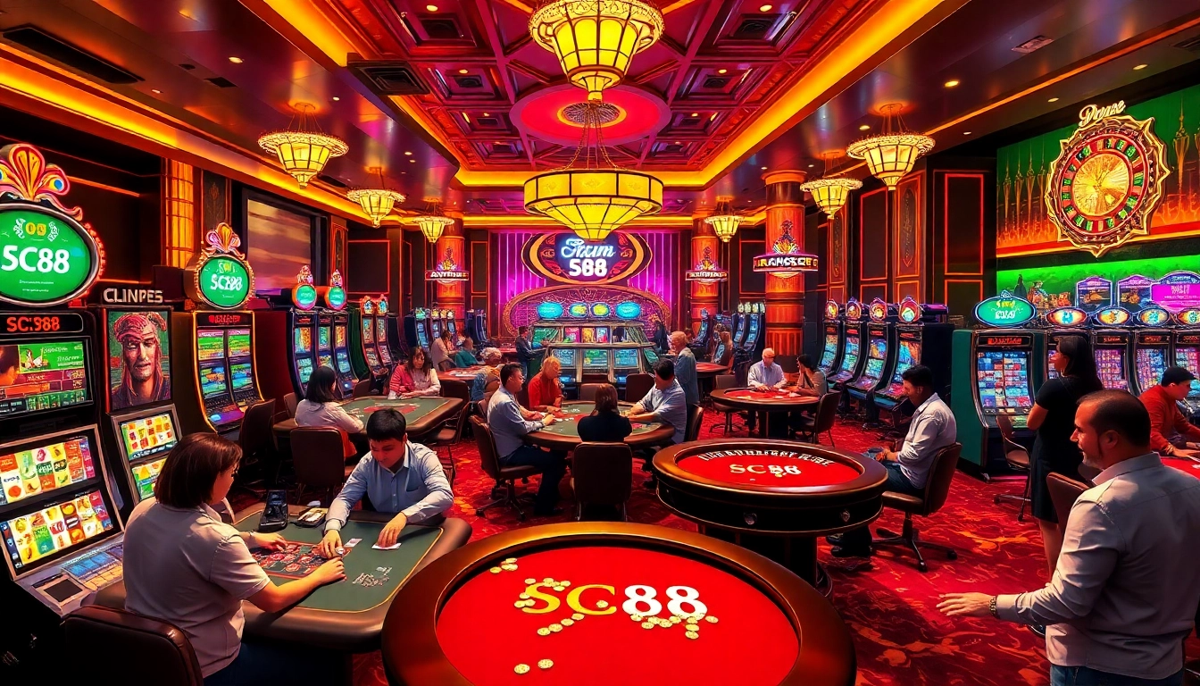 Experience the excitement of SC88 casino with vibrant slot machines and engaging gameplay.