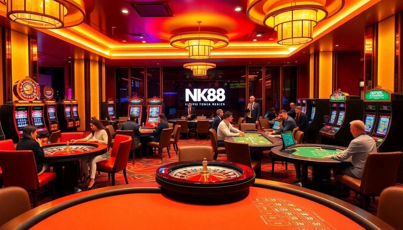 Experience the thrilling atmosphere of NK88 casino with vibrant games and engaging players.