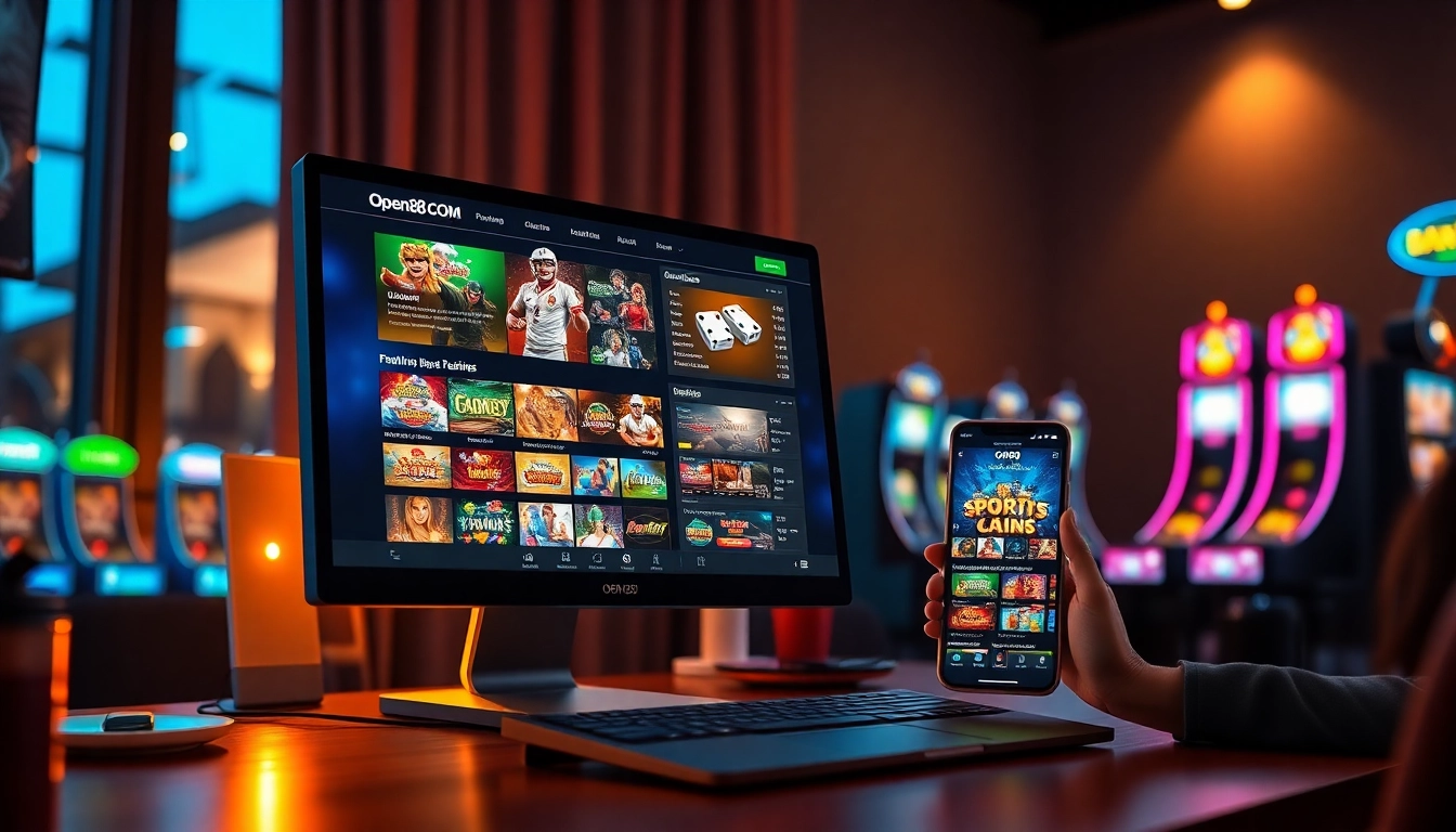 Engaging online gaming experience at OPEN88 COM with vibrant interfaces and excited users.