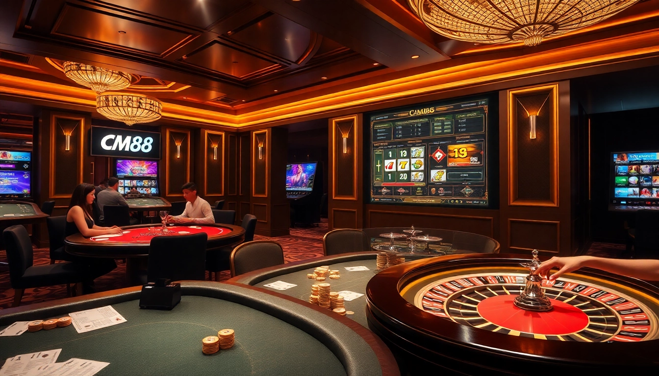 CM88 online gambling interface showcasing exciting casino games with players engaged.