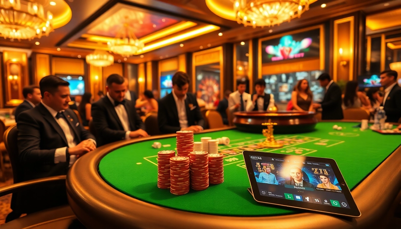 Experience thrilling gambling action with 包网 features at a luxurious casino table.